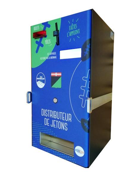 Distributeur de jetons personnalisable - Pièces et/ou billets - 2 hoppers - 1200 jetons par hopper_3