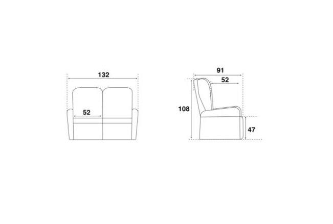 Canapé fixe 2 places Cabries - Microfibre bi-color gris plomb et gris perle - Assise confort ressorts ensachés_3