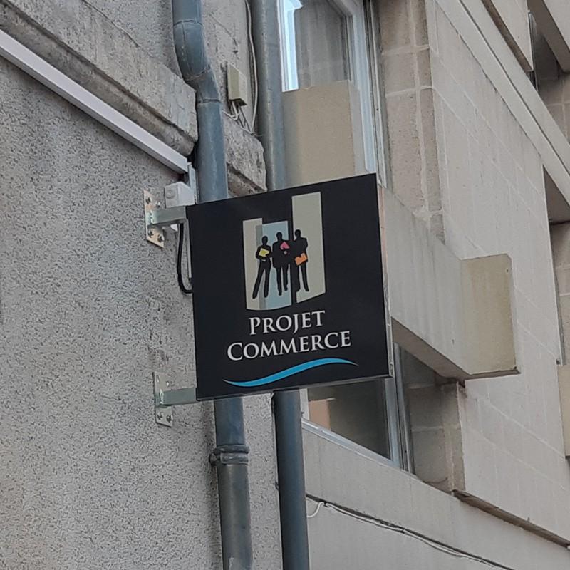 Enseigne Drapeau Lumineuse Carré/Rectangle Plexiglas Diffusant_3