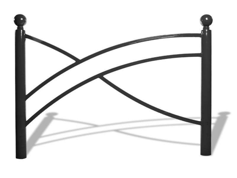 Bar3409 barrières urbaines - Urban'NT - en acier avec potelet Ø76mm et structure en tubes de section 40x27mm_3