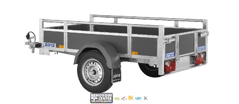 Remorque bagagère en bois - WOODY BT75 - PTAC : 750 Kg - 1 essieu - 206 x 114 cm - Saris - BAG150-CAPOT_3