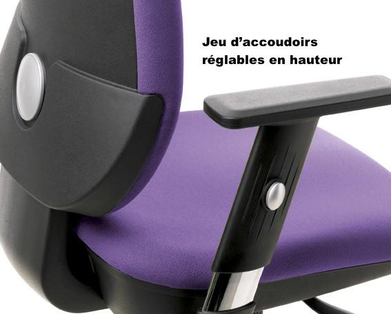 Siège de bureau Tertio haut dossier synchrone - Sokoa - Noir, Réglable hauteur_0