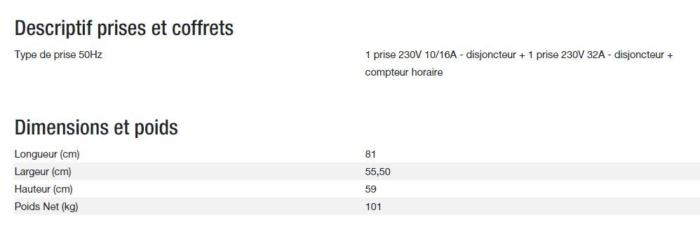Technic 6500 E AVR - Groupe électrogène Kohler - Puissance max 6,30 kW - Fréquence 50 Hz - Tension nominale 230 V_3