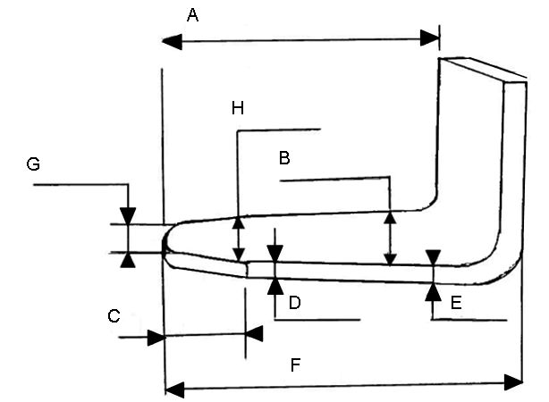 Accessoire pour fourches utilisé pour manipuler les racks à tourets