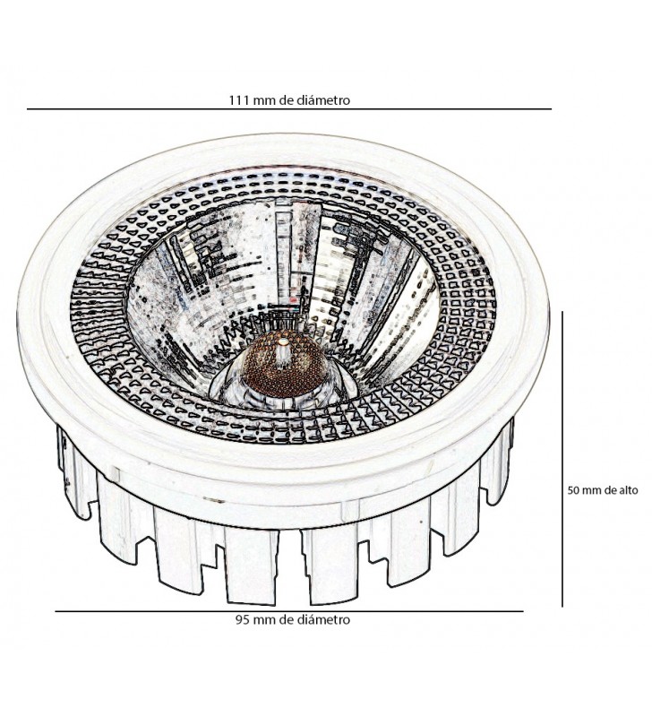 Ampoule LED AR111 - 20W - 60° - Réf AR11120WK4 - Éclairage performant avec diode COB_3