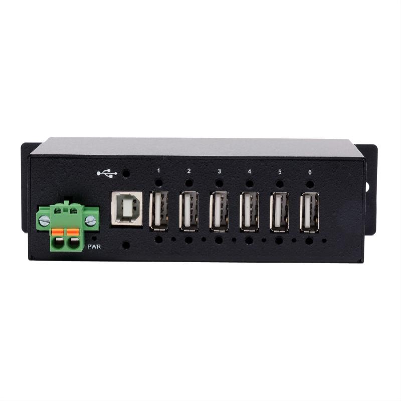 EXSYS EX-1596HMVS Hub métal USB 2.0 à 6 ports, protection de surtension 15KV ESD (rail DIN)_3
