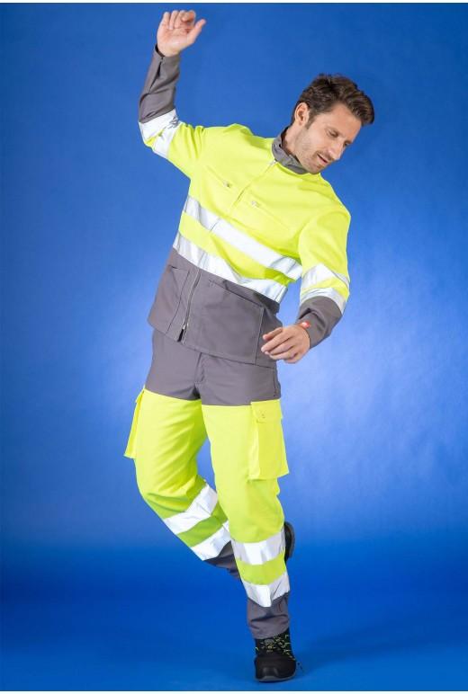 Pantalon été haute visibilité Visio 10 réf. 18302 - EN ISO 20471 classe 2 - multipoches - bandes rétroréfléchissantes_3