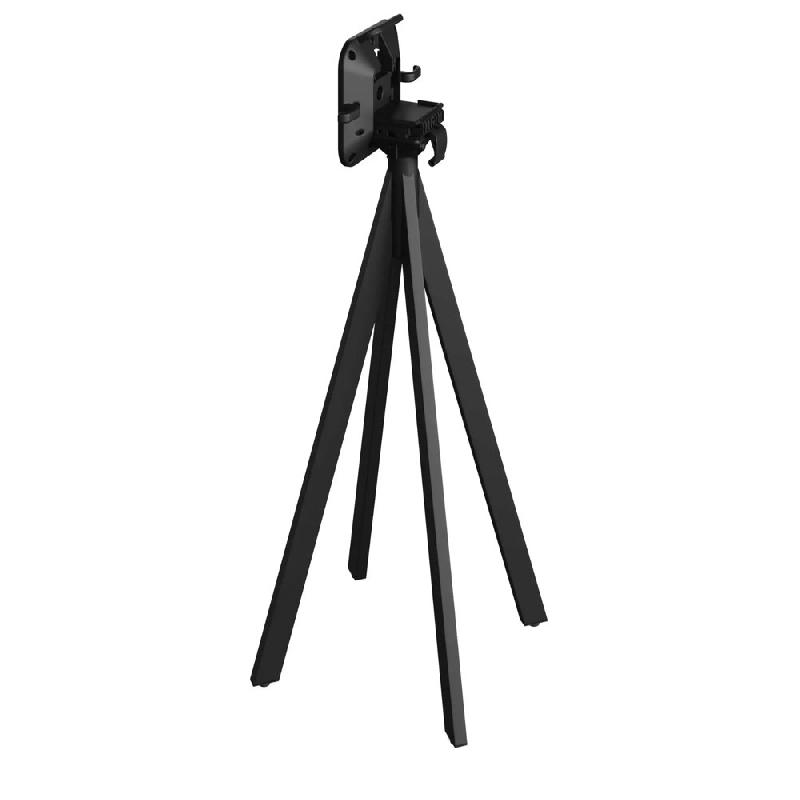 Infinity mange-debout avec piètement noir + plateau HPL noir Ø 70 cm_3