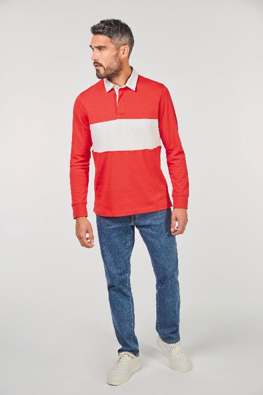 Polo Rugby manches longues - Réf: PA429 - 100% coton, tissu jersey, marque PROACT_3