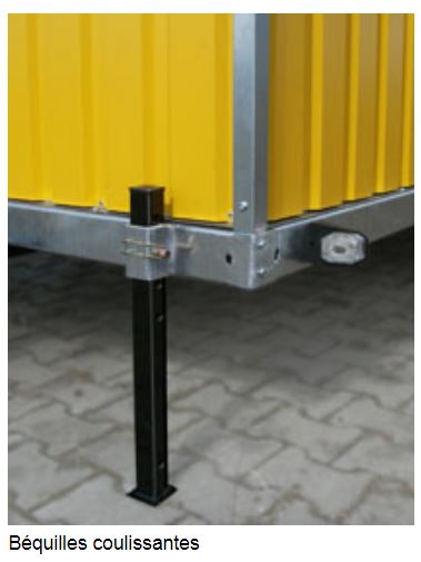 Remorque abri de chantier à 1 essieu non freiné, PTC 750 kg PV 490 kg - ECIM - Réf. AC 35 TA 075 SF_3