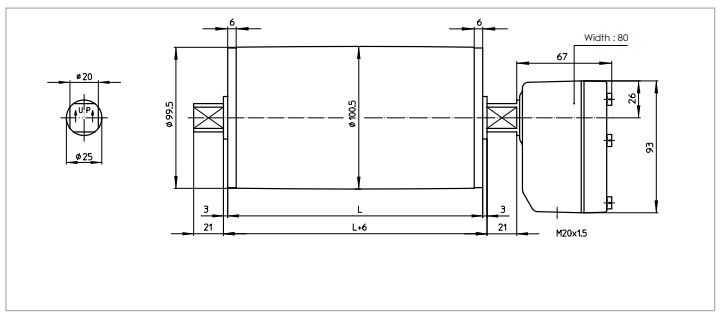 Tambour moteur TM 100 - Powertrans - vitesse 0.007ms à 3.6ms - étanchéité IP66, IP68_3