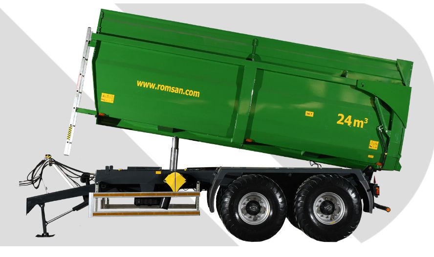R 180 TAHK - Benne agricole à tandem monocoque - ROMSAN - Capacité 18000 kg_3