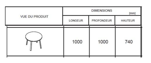 Table de réunion ronde Ogi - MDD. - Argent Ral 9006, 80, Aluminium satiné_3