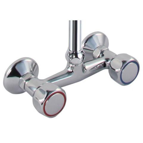 Douchette 2 trous avec 2 vannes mélangeuses et robinet - Hauteur 1115 mm_3