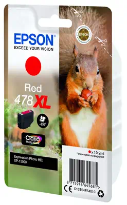 Epson Squirrel Singlepack Red 478XL Claria Photo HD Ink_3