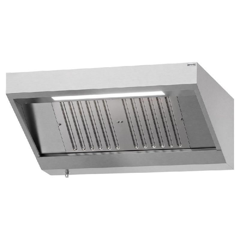 Hotte murale inox statique 1m20 avec filtre et éclairage | Profondeur 700 mm_3