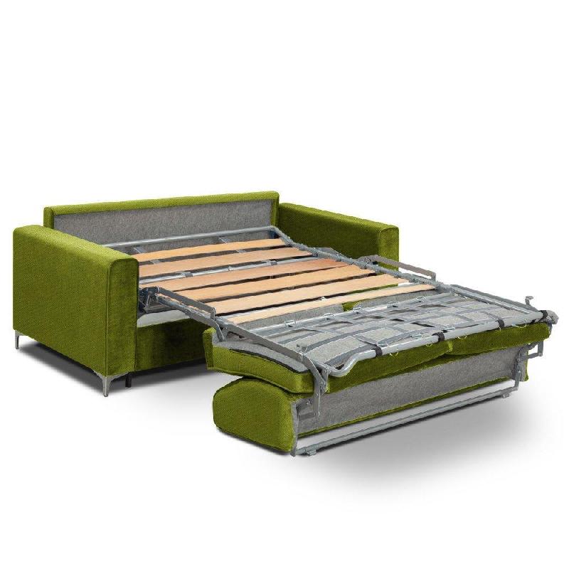 Canapé convertible express Jackson 160cm - Matelas Comfort Bultex® 12cm - Sommier lattes Renatonisi - Tissu tweed vert_3