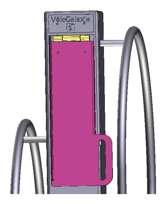 Support et borne recharge extérieure 2 vélos électriques - velec duo_3