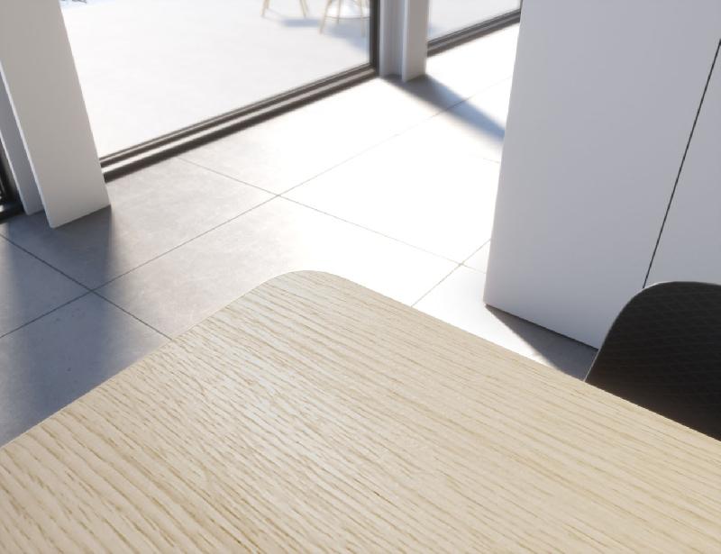 Table haute coins arrondis - Mobel Linea - 160, Anthracite, Blanc_3