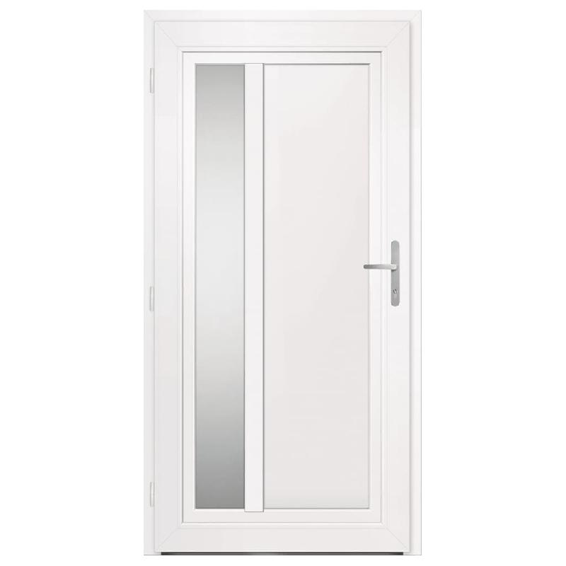 Vidaxl porte d'entrée blanc 98x200 cm pvc 3157094_3
