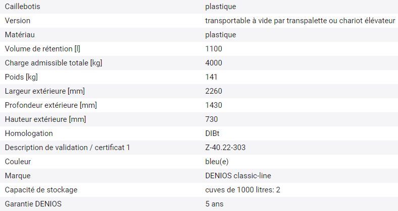 149461W - Bac de rétention en polyéthylène - stockage d'acides, bases et produits chimiques - capacité jusqu'à 2 cuves de 1000L_3