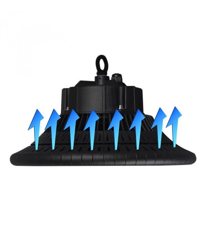 Cloche LED 150W Epistar 3030-3D - 125lm/W - IP65 - UFO industriel - Réf 4802C2_3