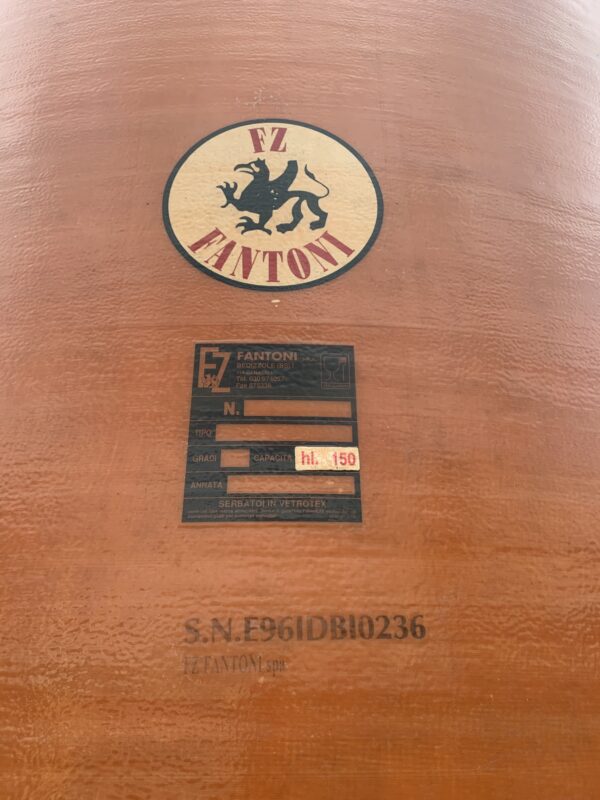 Cuve Fantoni 150 HL d'occasion - sur pieds, niveau gradué, trappe DN 400, vanne Ø 50_3