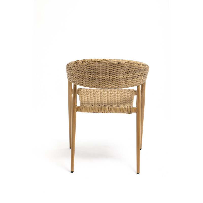 Fauteuil de terrasse RIVIEIRA - tressage imitation rotin, résistant, confortable et pratique_3