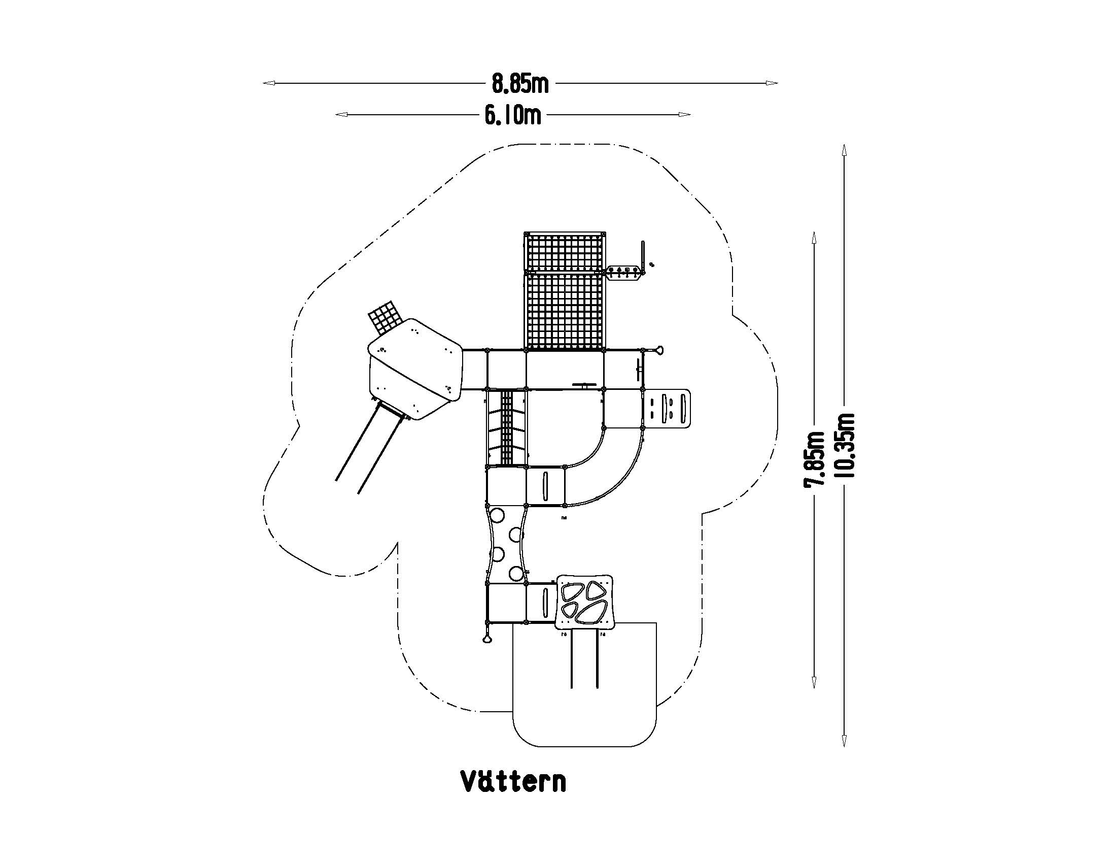 Structure multi-jeux - UniMini Vättern Hags - 3 à 5 ans - Grand modèle inspiré du lac d'Aneby_3