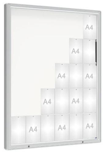 Vitrine extérieure anodisée coins arrondis - Affichage simple ou double face - Taille de 9 à 30 A4_3