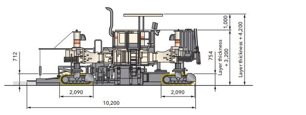 SP 124 - Machine à coffrage glissant Wirtgen - 272 kW / 370 ch - Largeur 4,5m à 12m et épaisseur 450mm_3