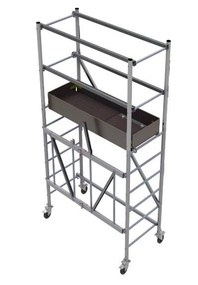 Échafaudage pliant en aluminium ULTRALU PROPLI - hauteur de travail de 2,65 m à 6,65 m - compact et montage facile_3