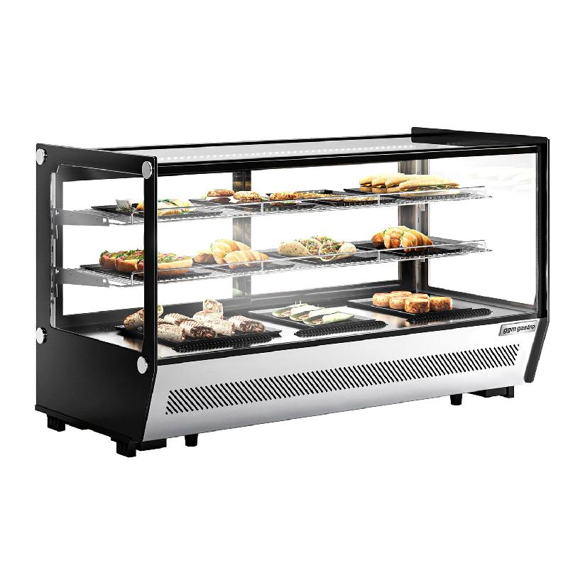 Vitrine réfrigérée à poser noire avec éclairage LED - 200 L - 3 niveaux_3