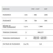 GTW-870 T6 - Groupe électrogène industriel triphasé 60 Hz 986 kVA - Mitsubishi et Stamford - Diesel_3