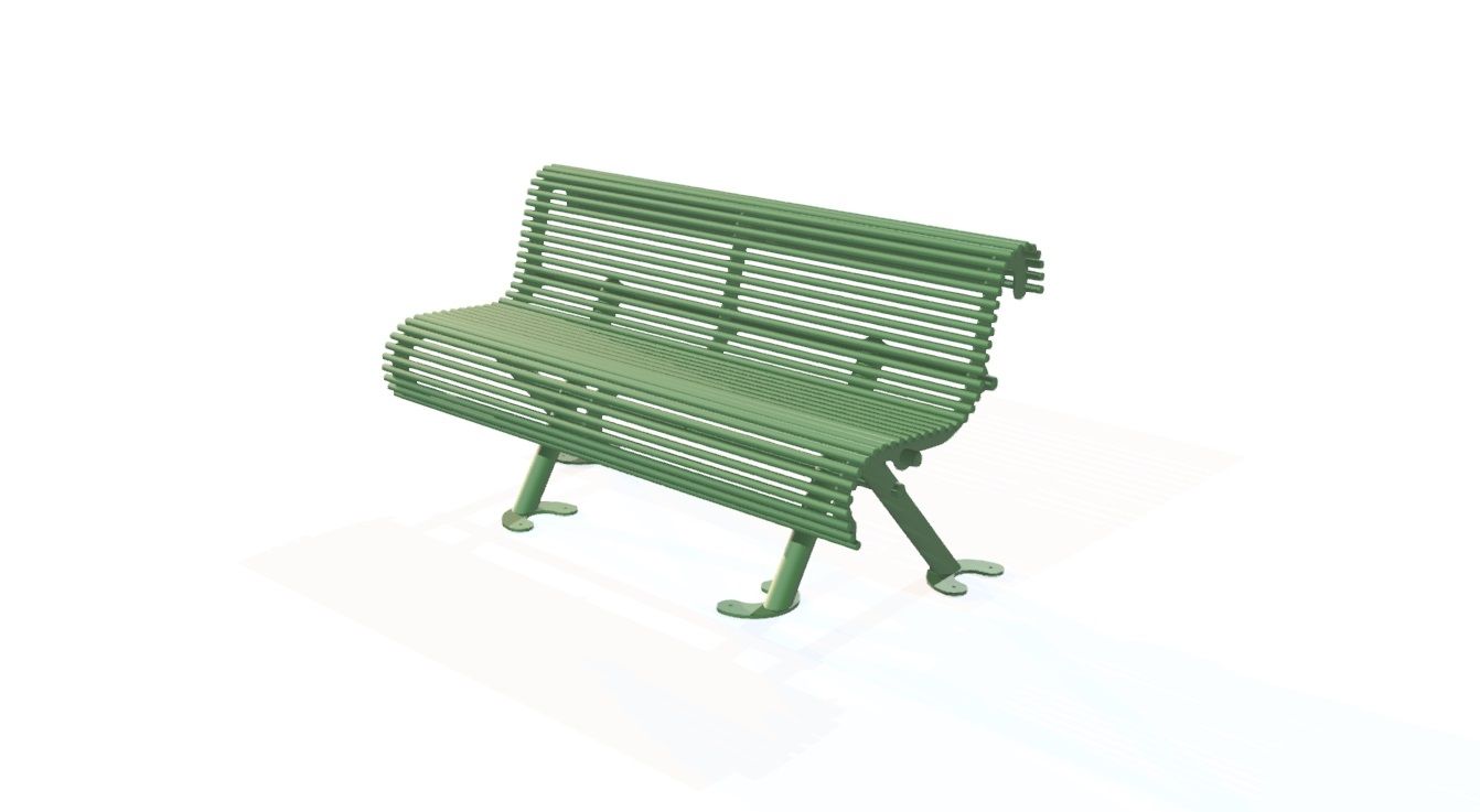 Banc en acier inoxydable à barreaux - Référence MUB33 - Fabriqué en Bretagne - Longueur 150 cm ou sur mesure_3