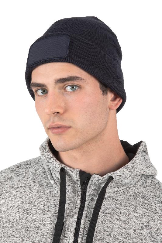 Bonnet tricoté avec patch en coton et doublure Thinsulate - Réf: KP894 - Marque K-up_3