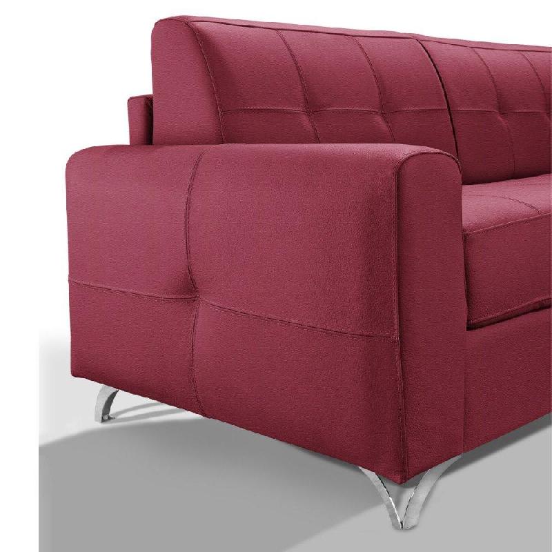 Canapé convertible ALMUT 3 places - Matelas 14cm - Système express - Sommier lattes RENATONISI - Rouge - Fabrication italienne_3