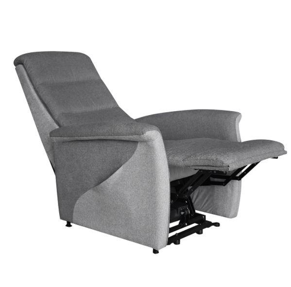 FAUTEUIL RELAX RELEVEUR ÉLECTRIQUE PERSAN TISSU GRIS FONCÉ / GRIS CLAIR_3