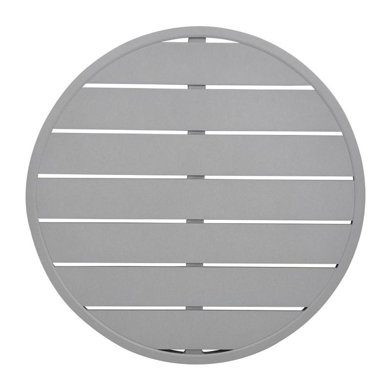 Plateau de table rond en aluminium gris clair 580 mm | Bolero - FX038_3