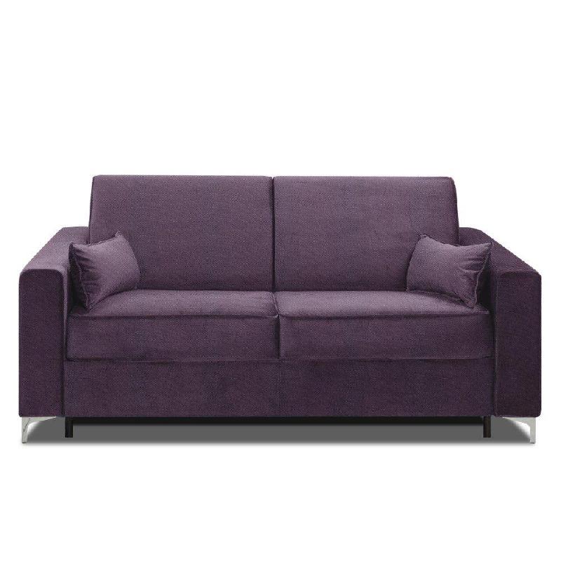 Canapé convertible express Jackson 120cm - Comfort Bultex® 12cm - Sommier lattes Renatonisi - Tissu tweed violet_3