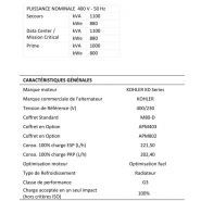 Générateur électrique industriel avec alternateur classe H