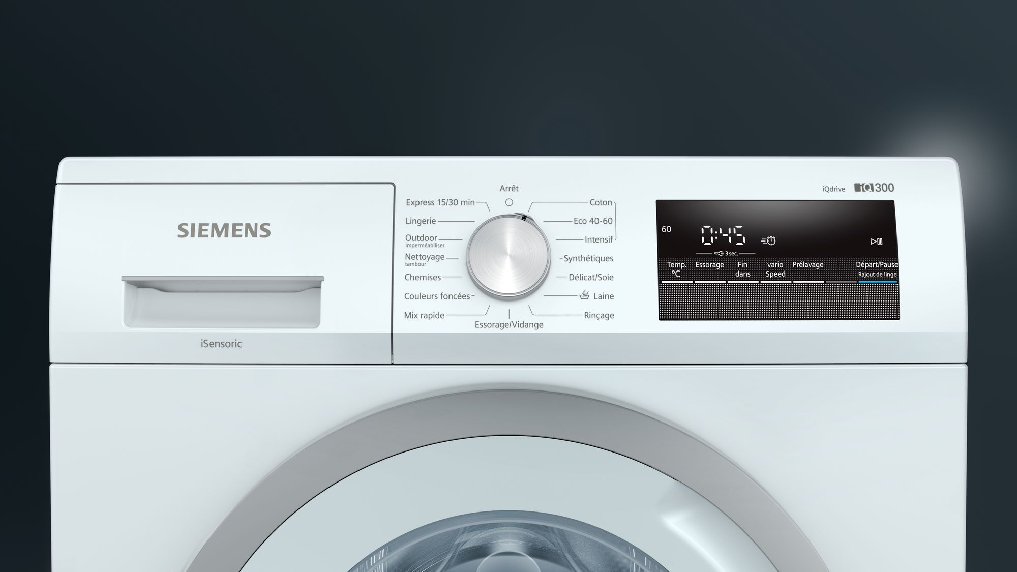 Lave-linge professionnel iSensoric Wm12n108ff IQ300 - BSH électroménager - 1200 trs/min avec moteur à induction iQdrive_3