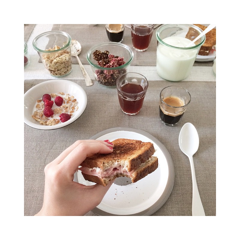 6 pots Weck en verre droits avec couvercles en verre