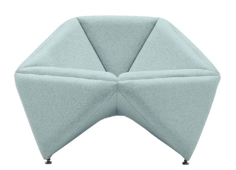 Fauteuil en tissu Fold- Softline - Feld Bleu clair_3
