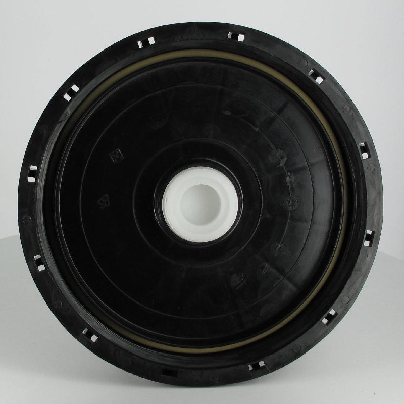 Couvercle Werit Ø 220 noir + Bonde jaune Femelle 2