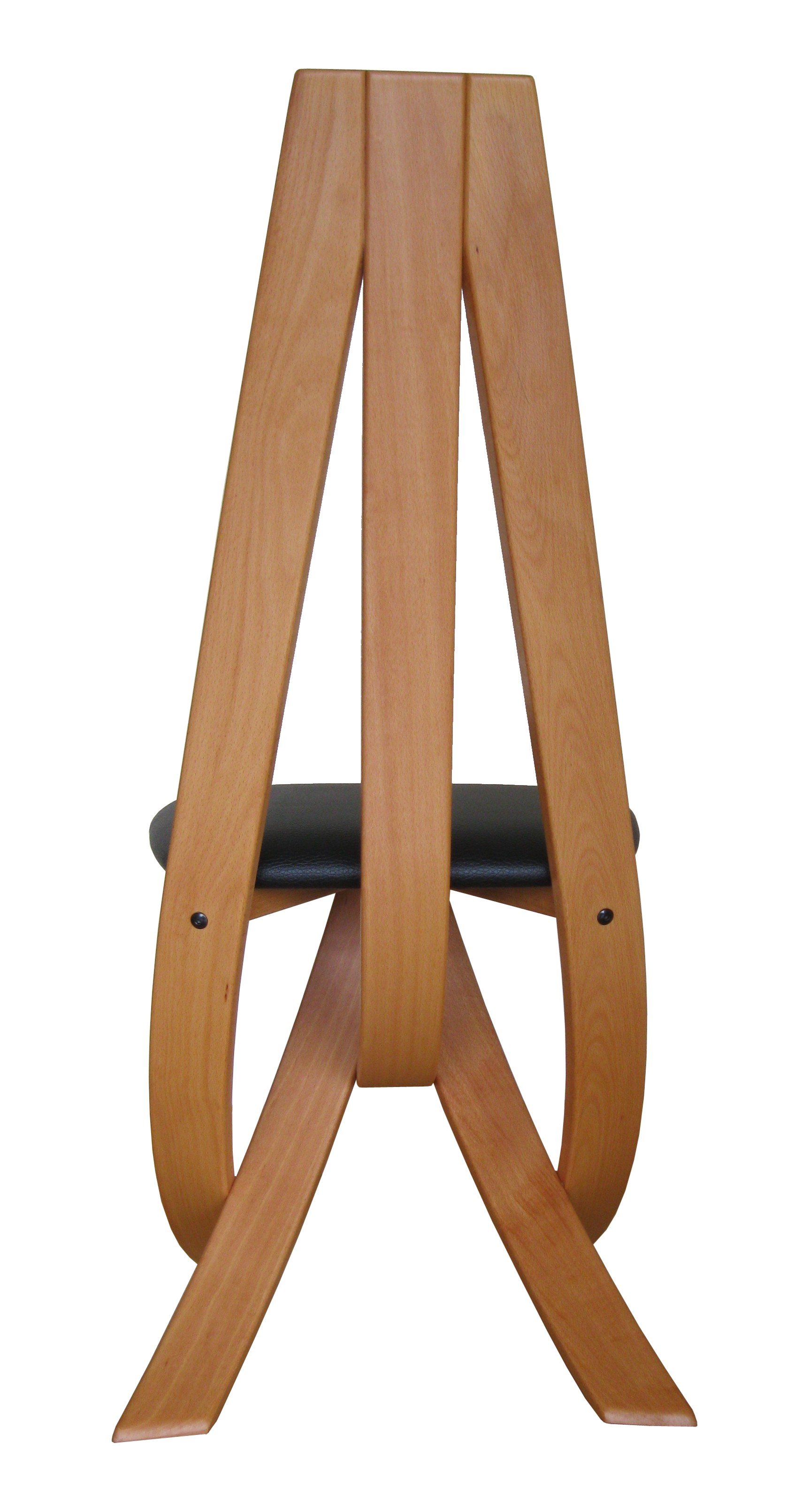 Lot de chaises en hêtre étuvé avec revêtement en simili cuir