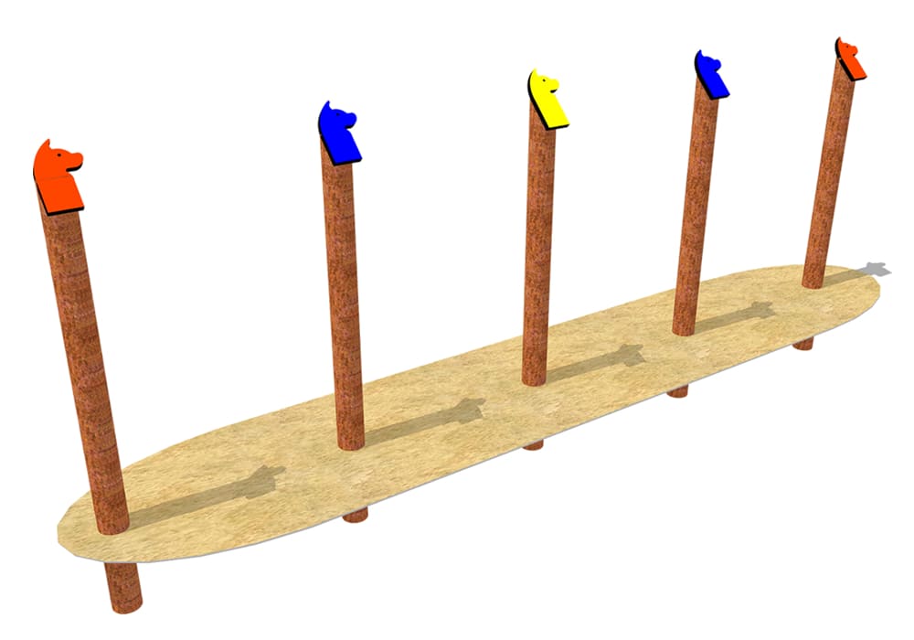 Parcours agility complet avec 12 éléments pour chiens – Équipements détaillés avec dimensions_3