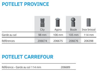 Potelet rabattable SOLIBLOC - Tube acier Ø76 mm - Verrouillage clé triangle 14 - 5 modèles au choix_3