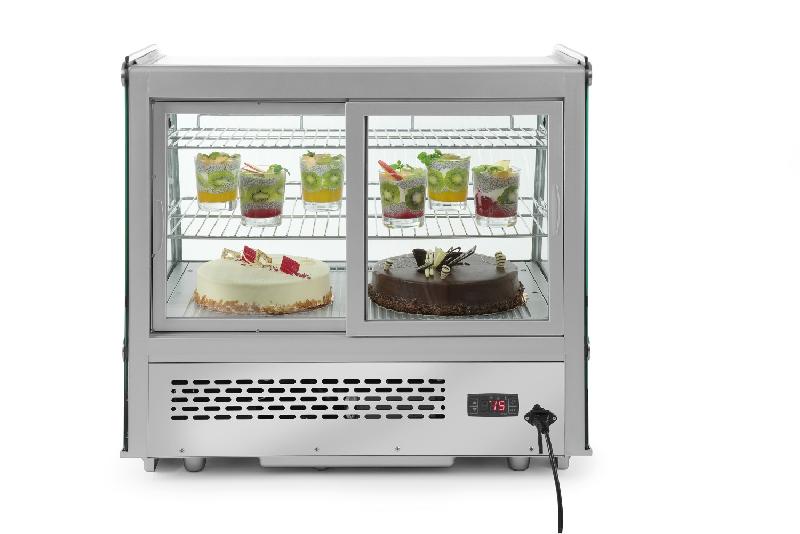 Vitrine réfrigérée de présentation pâtisserie positive 120L HENDI_3
