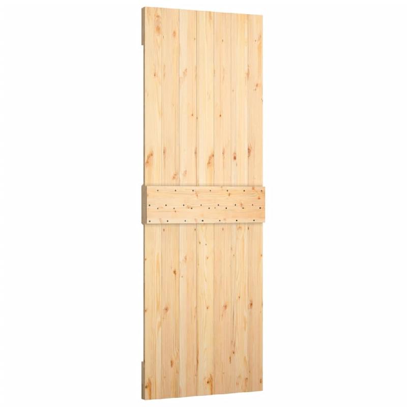 Vidaxl porte coulissante et kit de quincaillerie 70x210 cm pin massif 3203157_3
